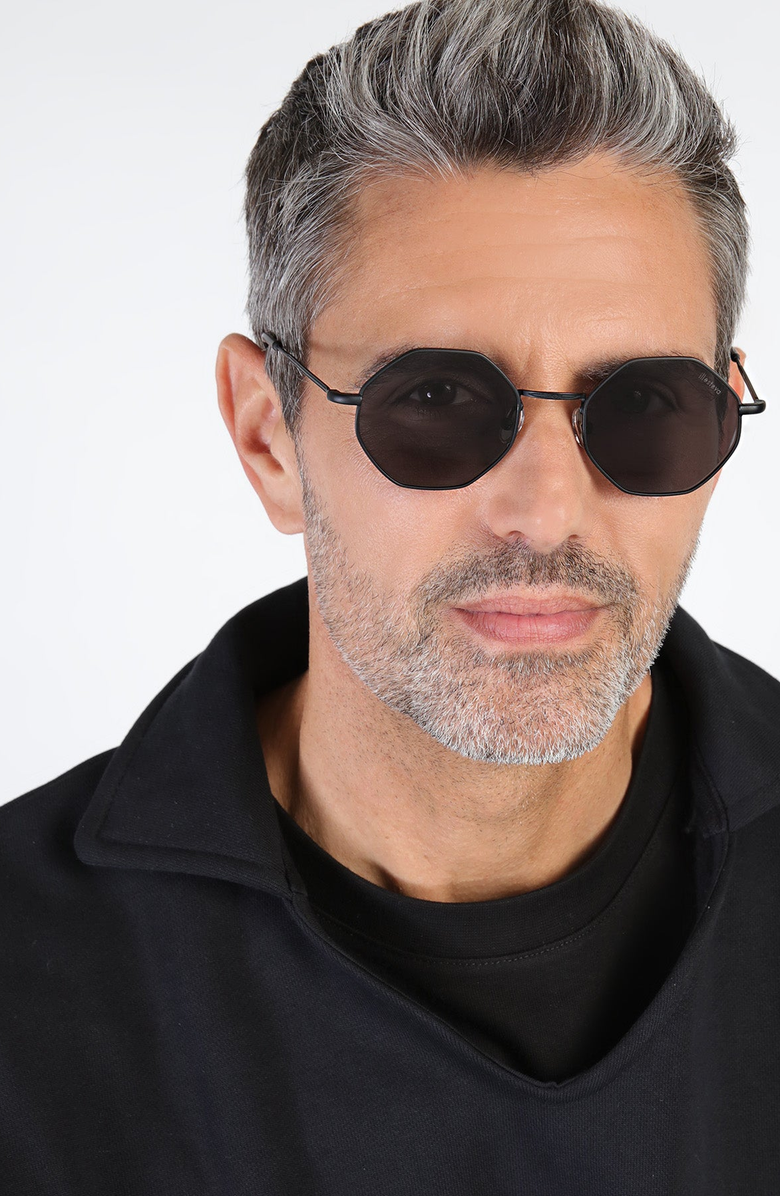 Illesteva Broome Sunglasses, Alternate, color, Matte Black / Grey