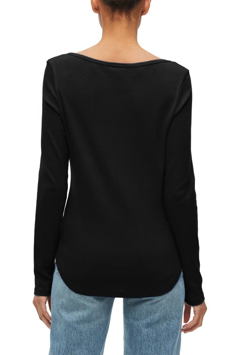 Michael Stars Amanda Long Sleeve Cotton T-Shirt, Alternate, color,
