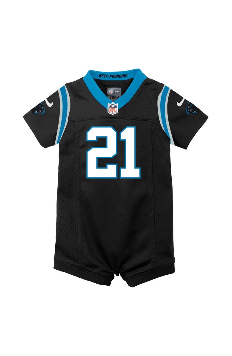 Nike Newborn Nike Jeremy Chinn Black Carolina Panthers Romper Game Jersey, Alternate, color, 