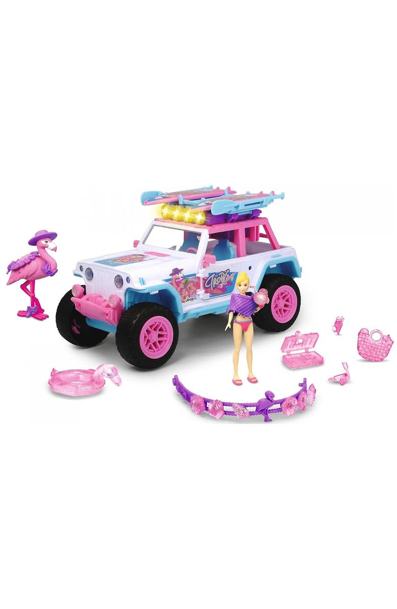 Dickie Toys HK Ltd Light 
Sound Jeep Flamingo Playset, Main, color, Multicolored
