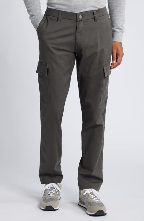 Ivan Flat Front Stretch Cotton & Viscose Cargo Pants