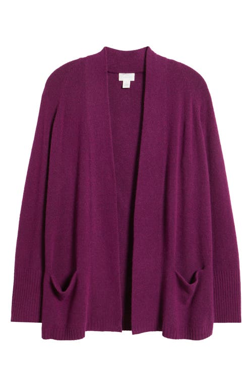 Caslonr Caslon(r) Open Front Cardigan In Purple