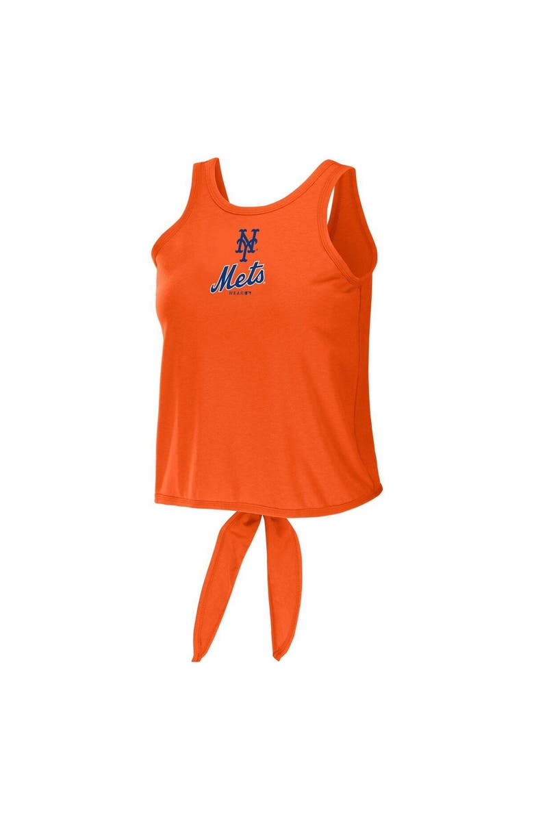 WEAR by Erin Andrews Women's WEAR by Erin Andrews Orange New York Mets Open Back Twist Tie Tank Top, Alternate, color, 