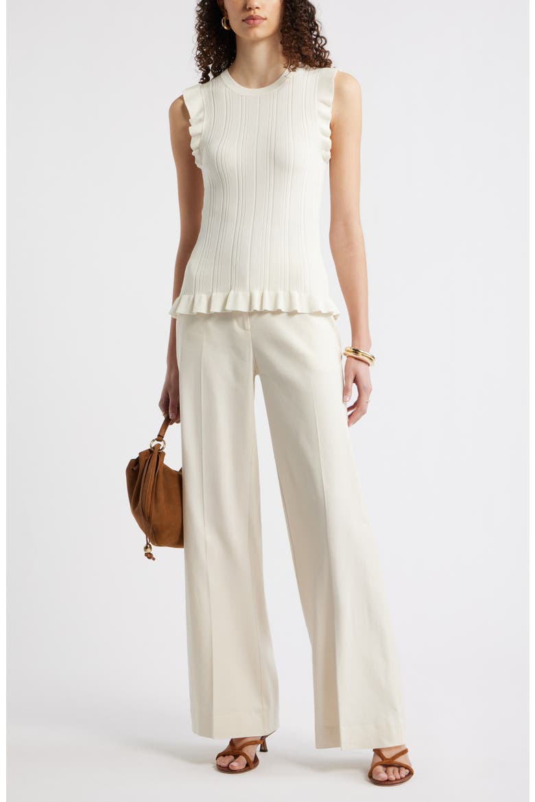 Ruffle Sweater Tank, Alternate, color, IVORY TOFU
