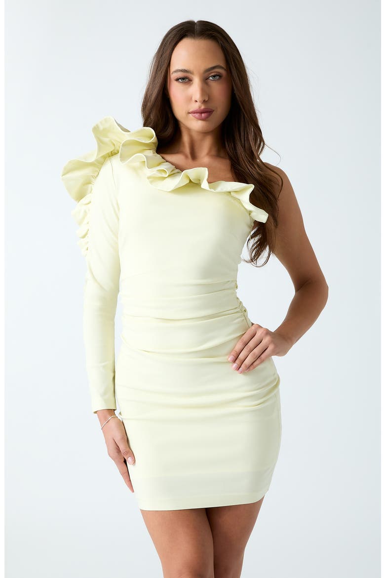 Zendaiah One-Shoulder Minidress, Alternate, color, ICE GREEN