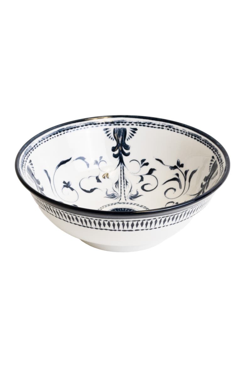 Bruges Porcelain 4-Piece Ramen Bowl Set, Main, color, Blue