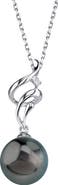 The Pearl Source 14K Tahitian South Sea Pearl & Diamond Aria Pendant