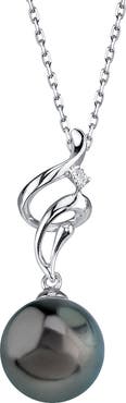 The Pearl Source 14K Tahitian South Sea Pearl & Diamond Aria Pendant