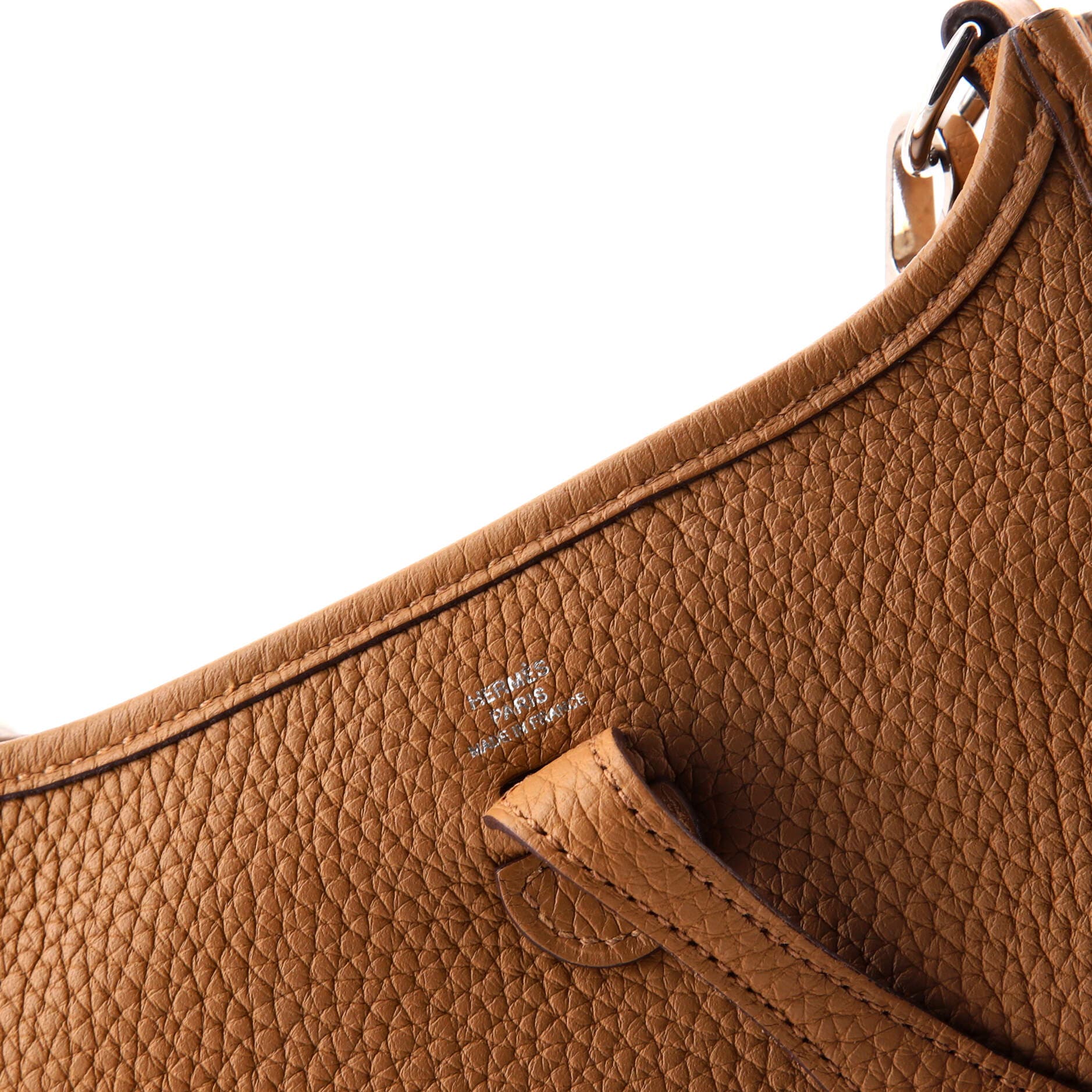Pre-Owned Hermes Evelyne Bag Gen III Clemence TPM, Alternate, color, Biscuit