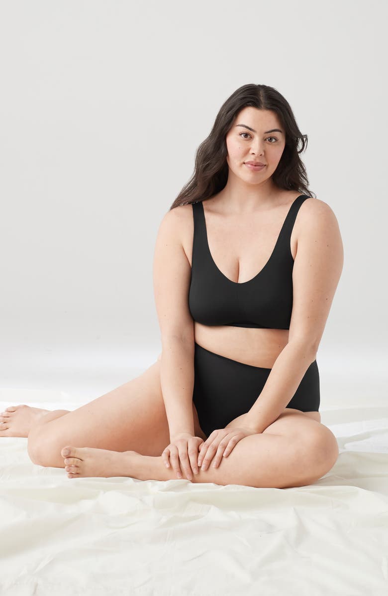 True & Co True Body Lift V-Neck Full Cup Soft Form Band Bra, Alternate, color,