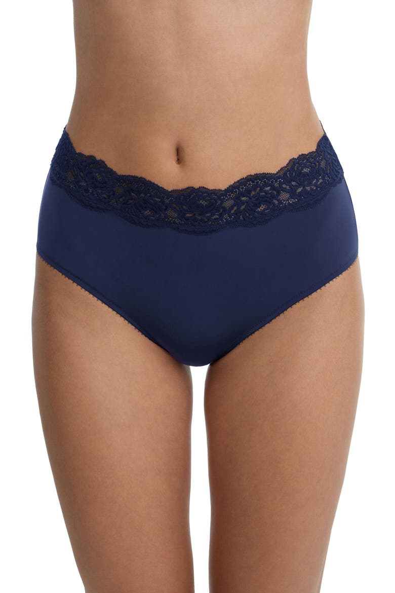 Divine Lace Trim Brief, Main, color, Nocturnal