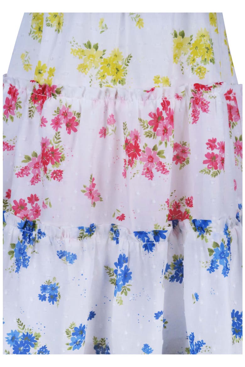 Kids' Tiered Cotton Sundress, Alternate, color, WHITE MULTI