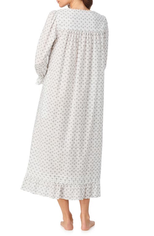 Eileen West Vintage Print Ballet Nightgown In White