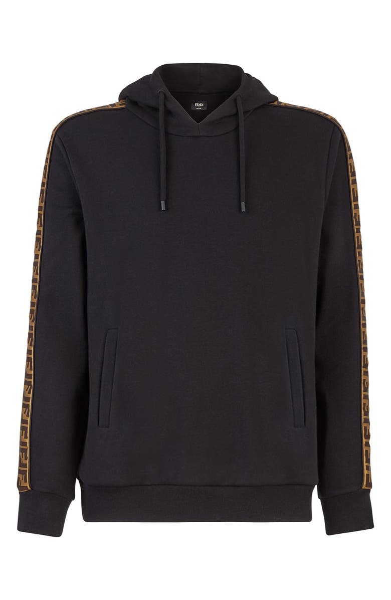 Fendi Taped FF Motif Hooded Sweatshirt, Main, color,