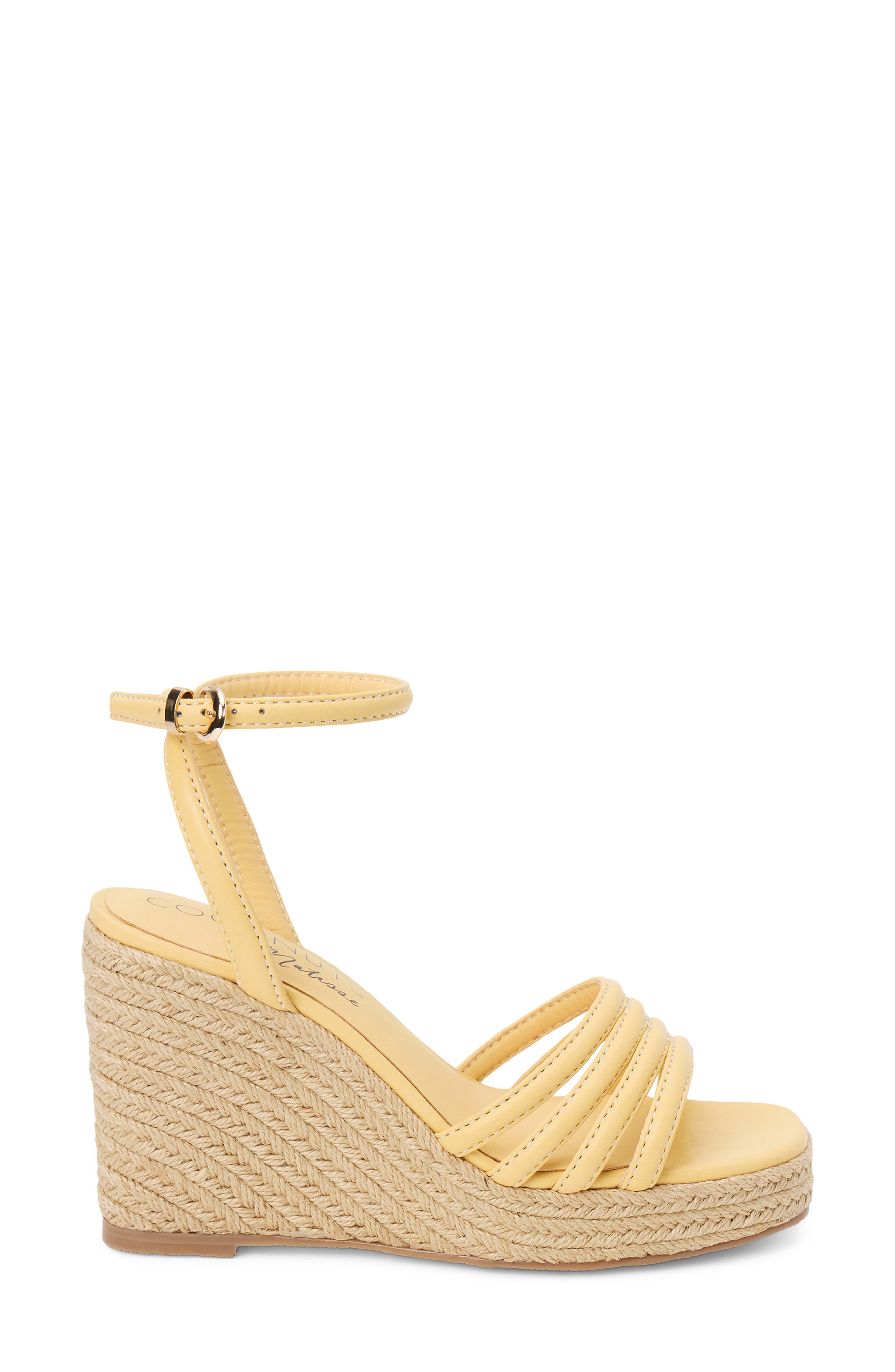 Sunnie Espadrille Ankle Strap Platform Wedge Sandal, Alternate, color, BUTTER