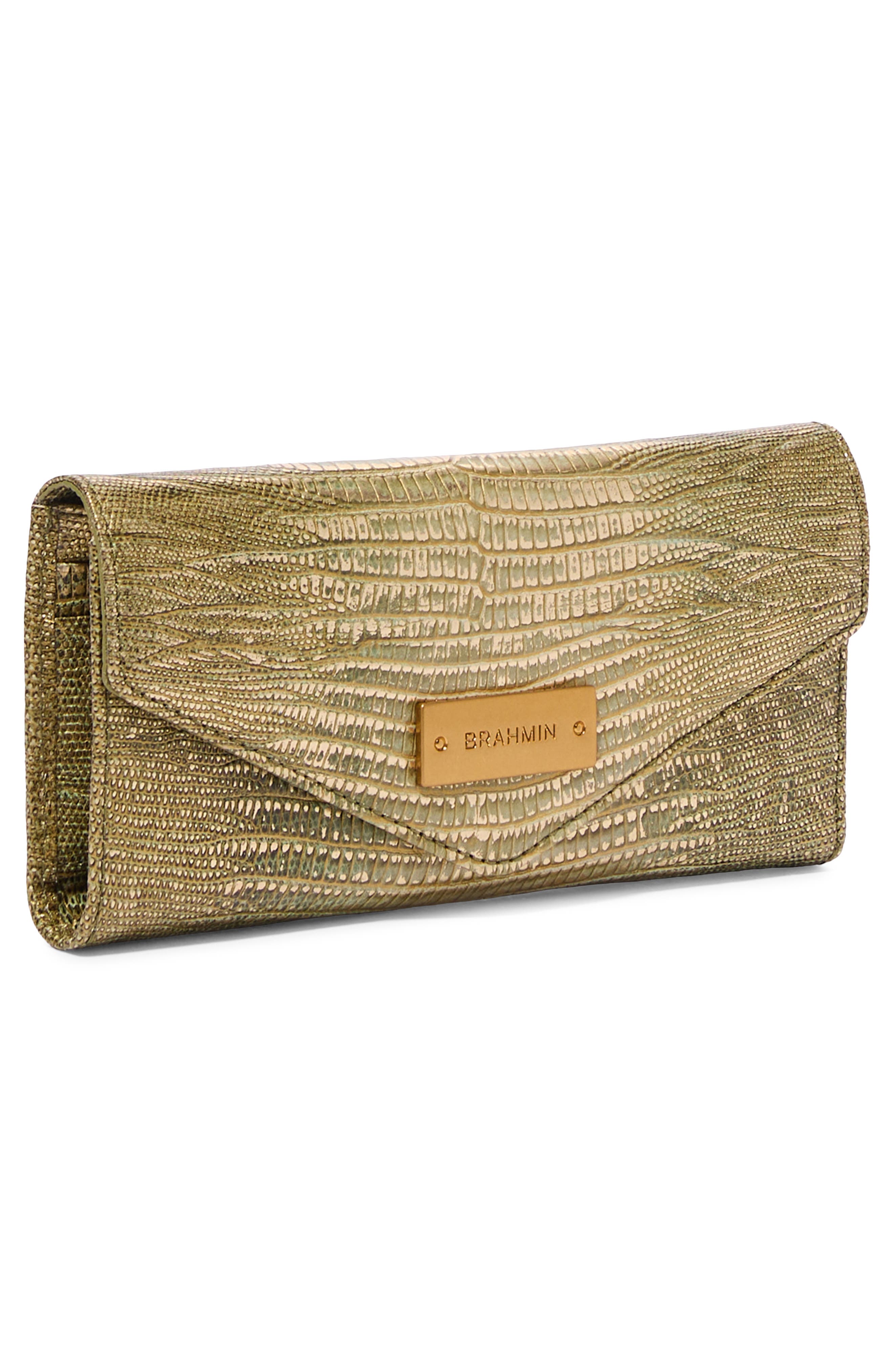 Brahmin Veronica Croc Embossed Leather Wallet (Women) | Nordstrom