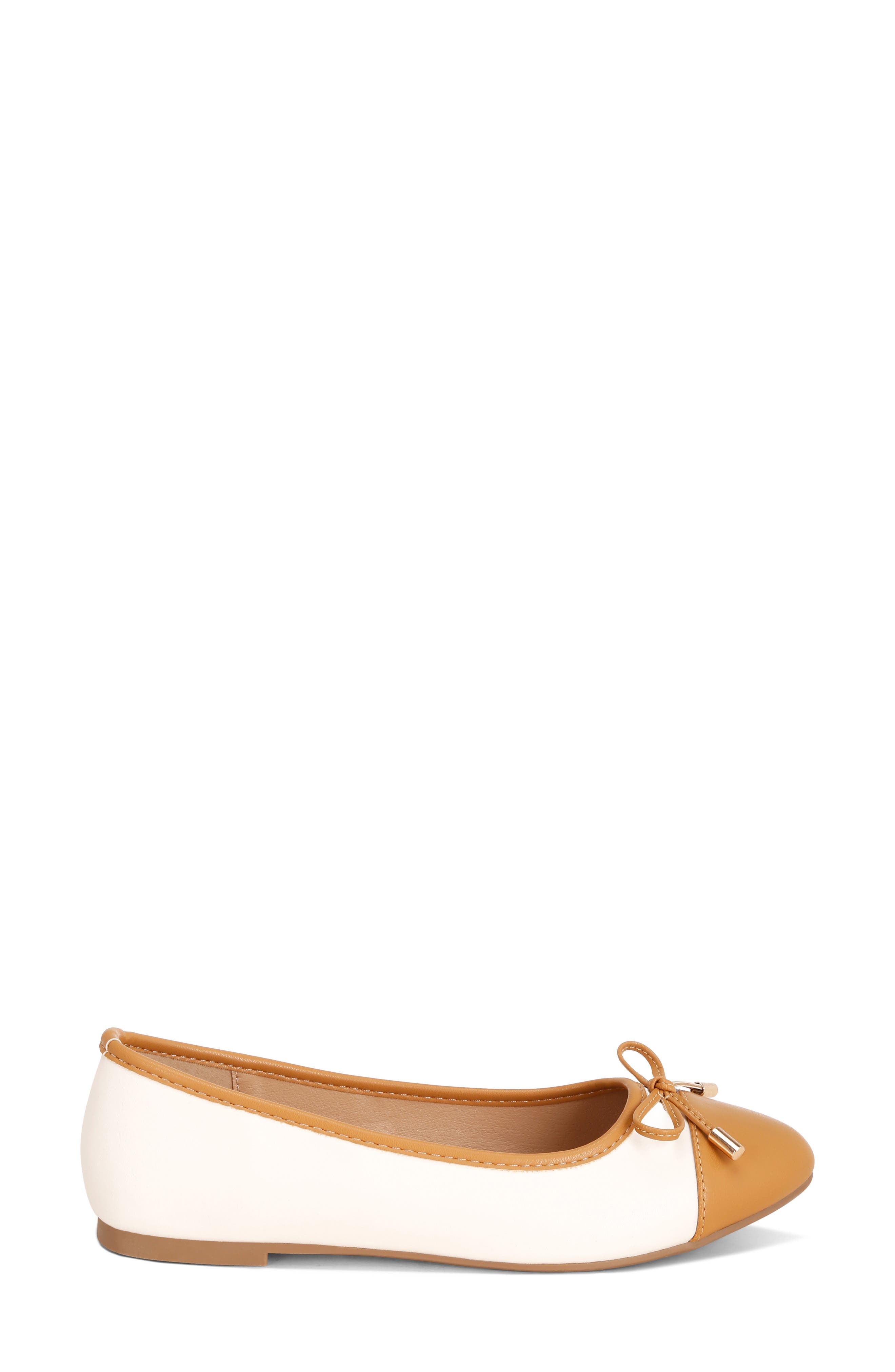 Natania Ballet Flat, Alternate, color, OFF WHITE/ TAN