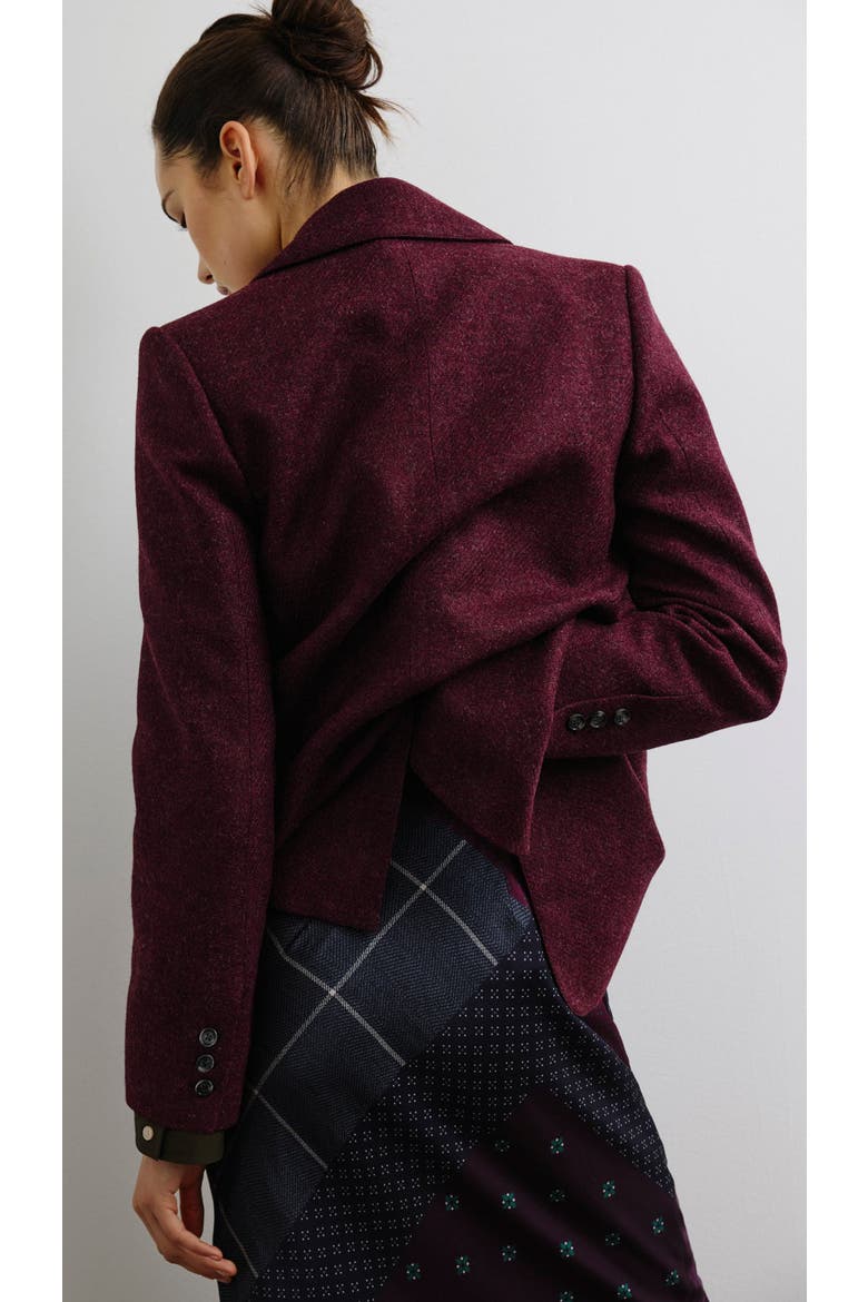 Oversized Long Lapel Blazer, Alternate, color, Bordeaux