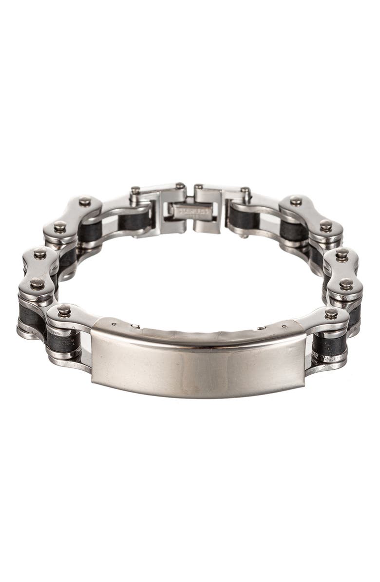 EYE CANDY LOS ANGELES Men's Owen Name Tag Bracelet, Main, color, Silver