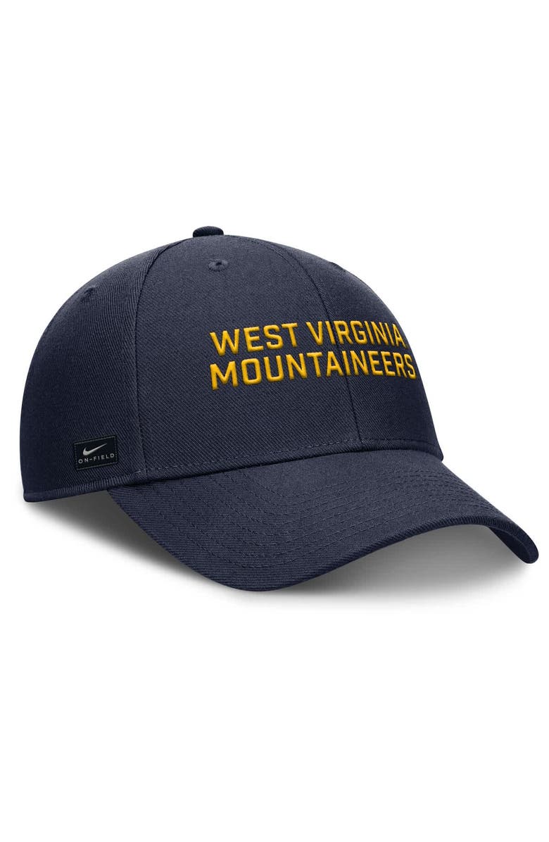 Nike Men's Nike Navy West Virginia Mountaineers Rise Practice Adjustable Hat, Alternate, color, Navy