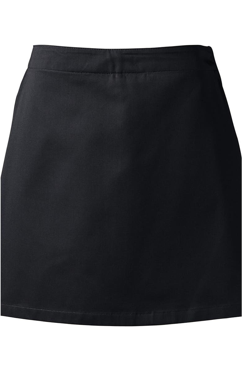 Lands' End School Uniform Young  Blend Chino Skort Above Knee, Alternate, color, Black