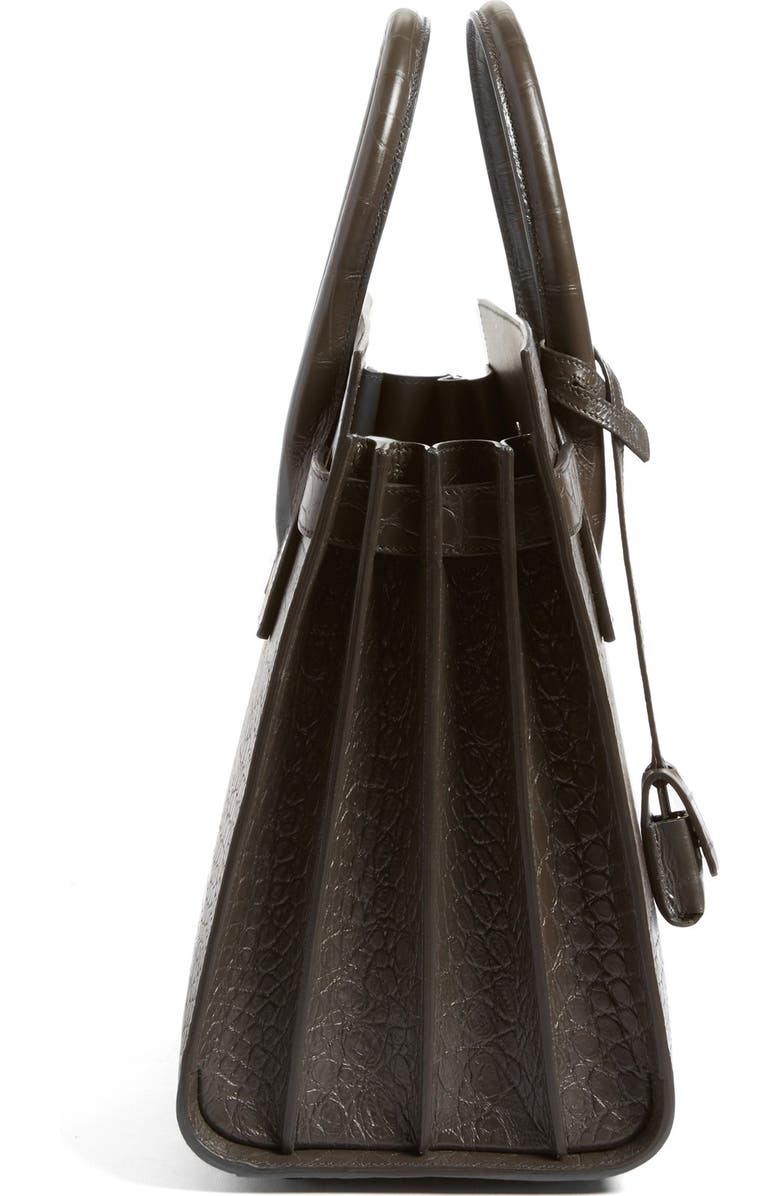 Saint Laurent 'Small Sac de Jour' Croc Embossed Leather Tote, Alternate, color,