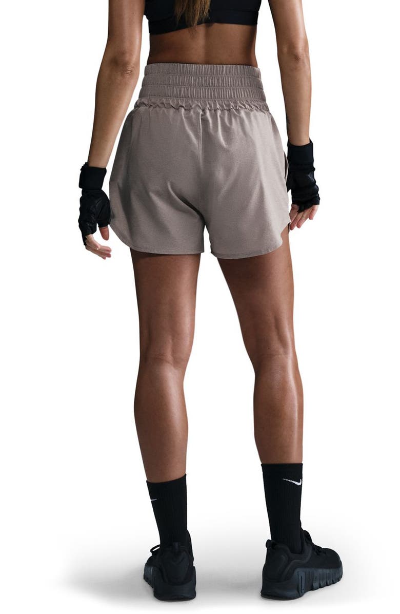 Nike Dri-FIT Ultrahigh Waist 3-Inch Brief Lined Shorts, Alternate, color, Mink Brown/ Htr