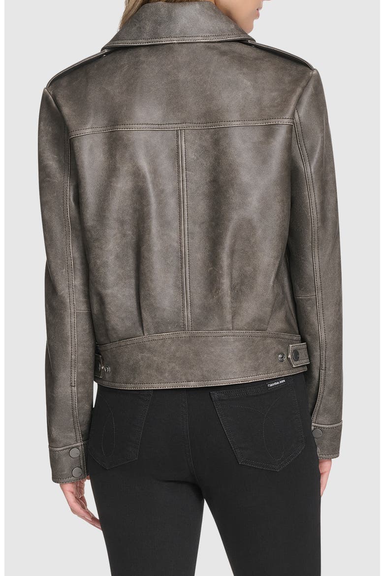 Addis Aviator Leather Jacket, Alternate, color, BLACK