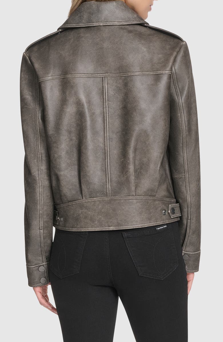 Andrew Marc Addis Aviator Leather Jacket, Alternate, color, Black