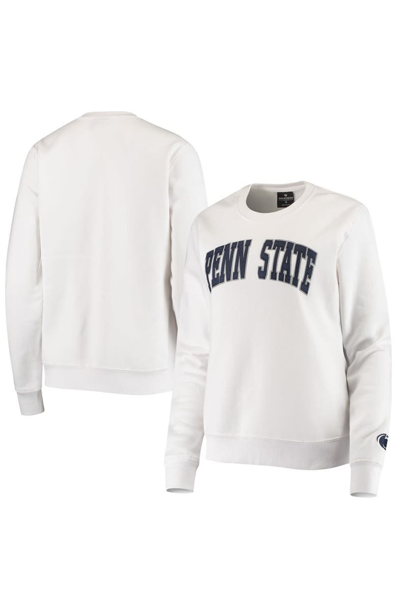 COLOSSEUM Women's Colosseum White Penn State Nittany Lions Campanile Pullover Sweatshirt, Alternate, color, White