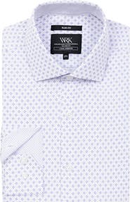 W.R.K Regular Fit Dash Print Performance Dress Shirt