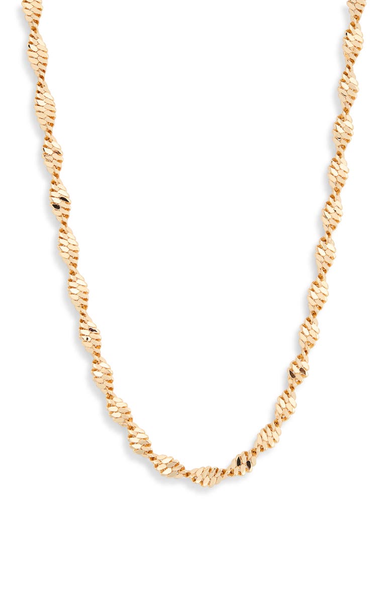 Vince Camuto Twisted Herringbone Chain Necklace, Main, color,