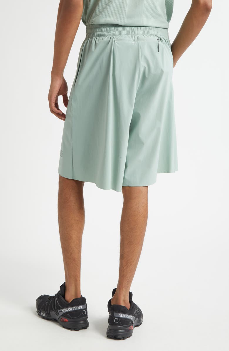 MM6 Maison Margiela x Salomon Numeric Logo Running Shorts, Alternate, color, Jadeite