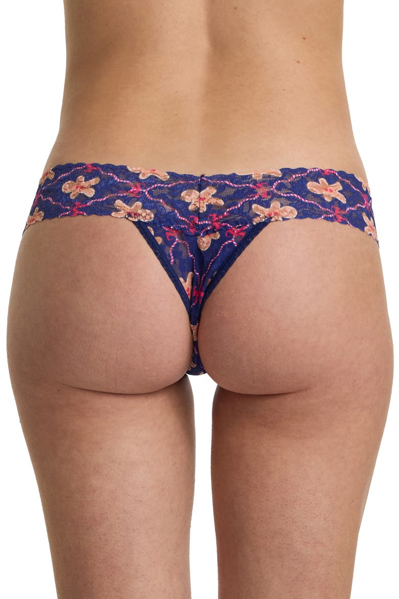Print Low Rise Thong, Alternate, color, COOKIE CUTTER