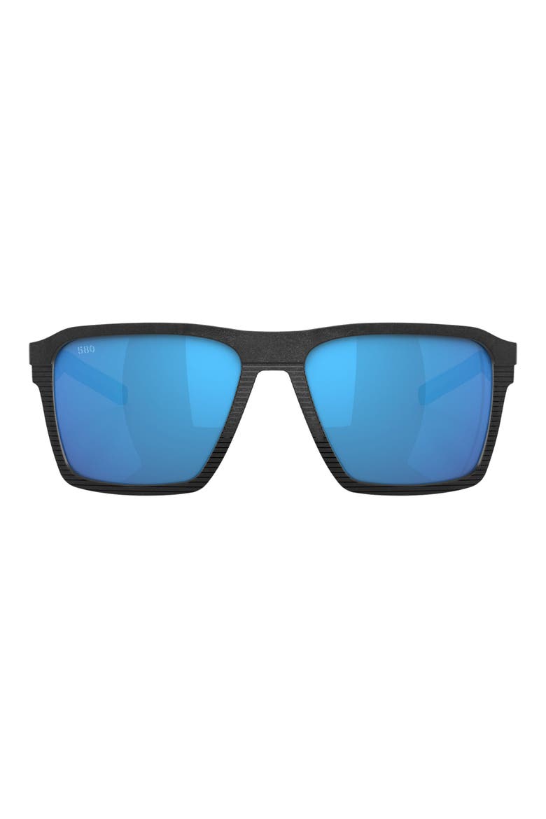 Antille 58mm Polarized Square Sunglasses, Main, color, BLUE MIRROR