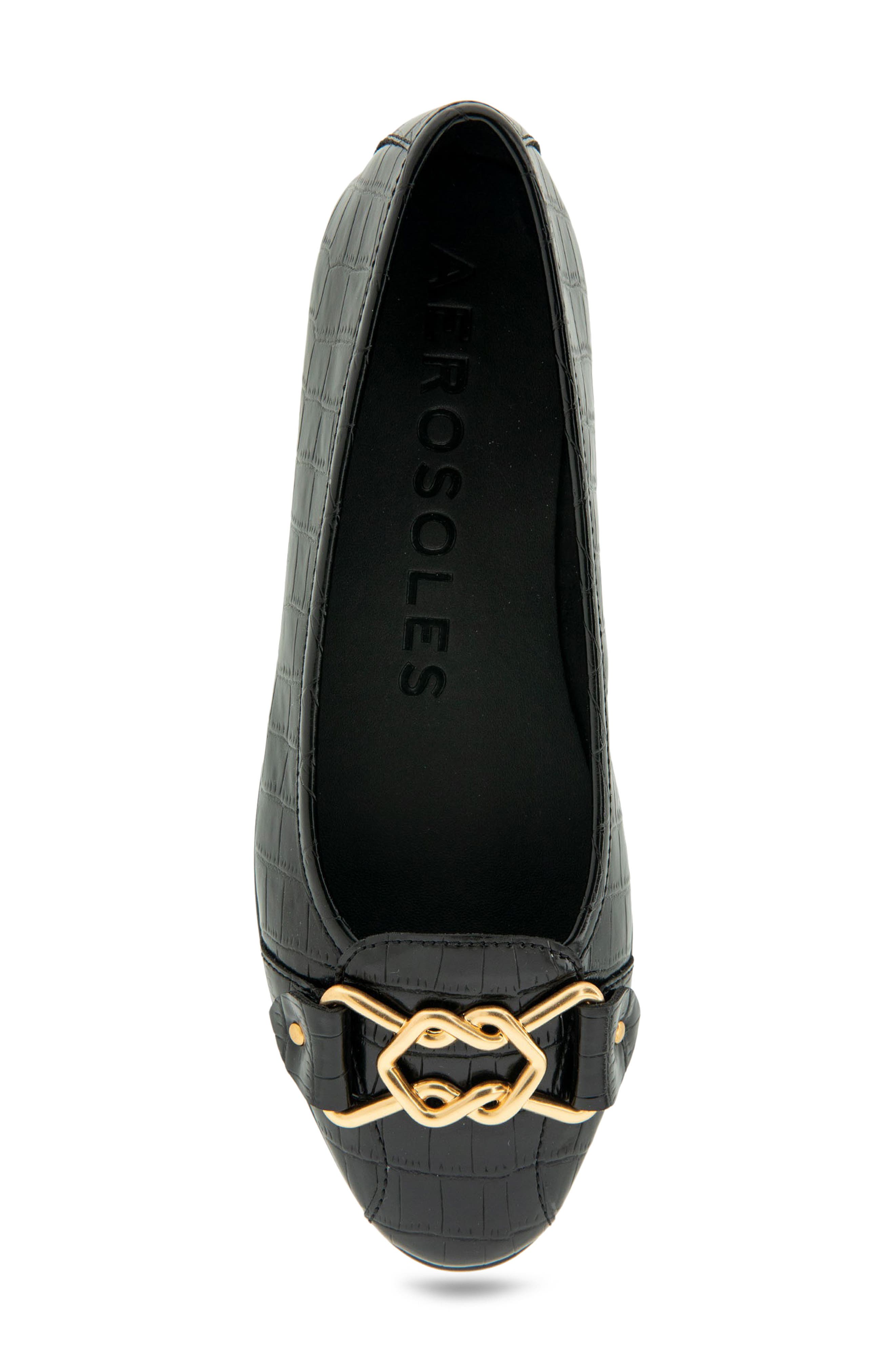 Aerosoles Bia Flat, Alternate, color, 036 Black Croco Pu