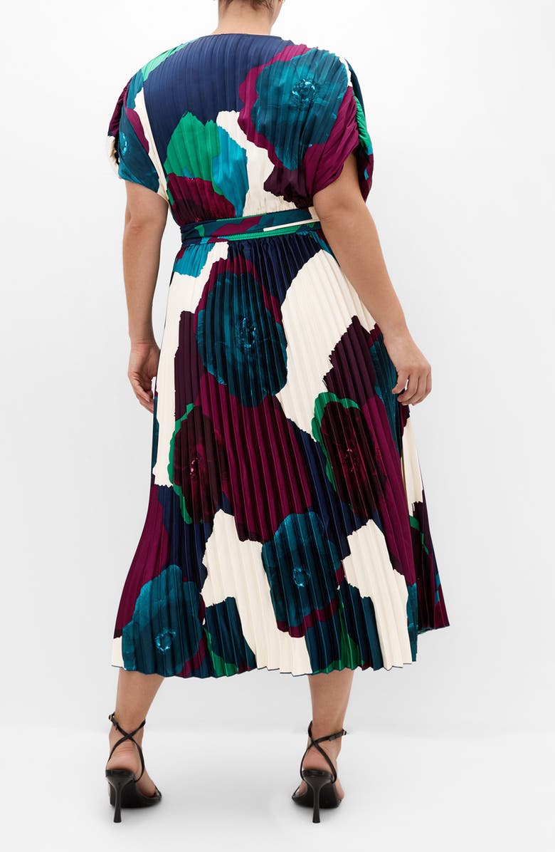 City Chic Hailey Abstract Print Maxi Dress, Alternate, color, Abstract Floral