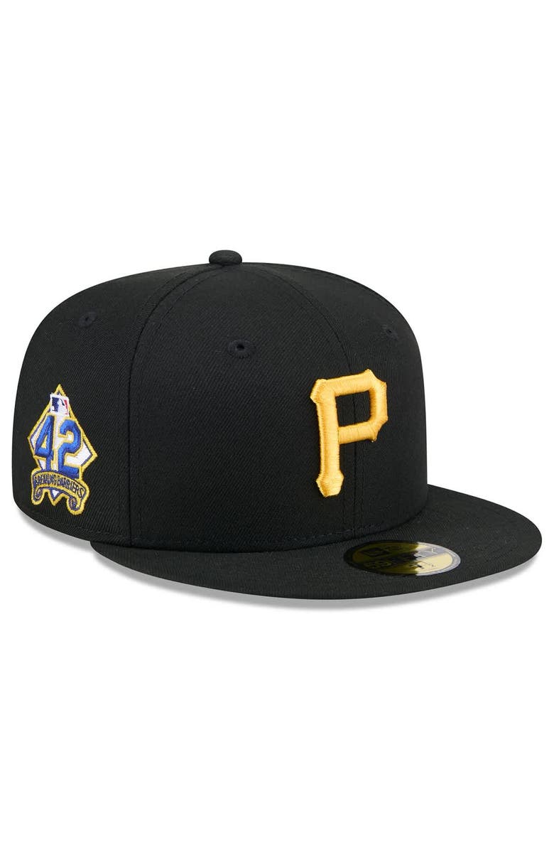 New Era Men's New Era Black Pittsburgh Pirates 2025 Jackie Robinson Day 59FIFTY Fitted Hat, Alternate, color, Black