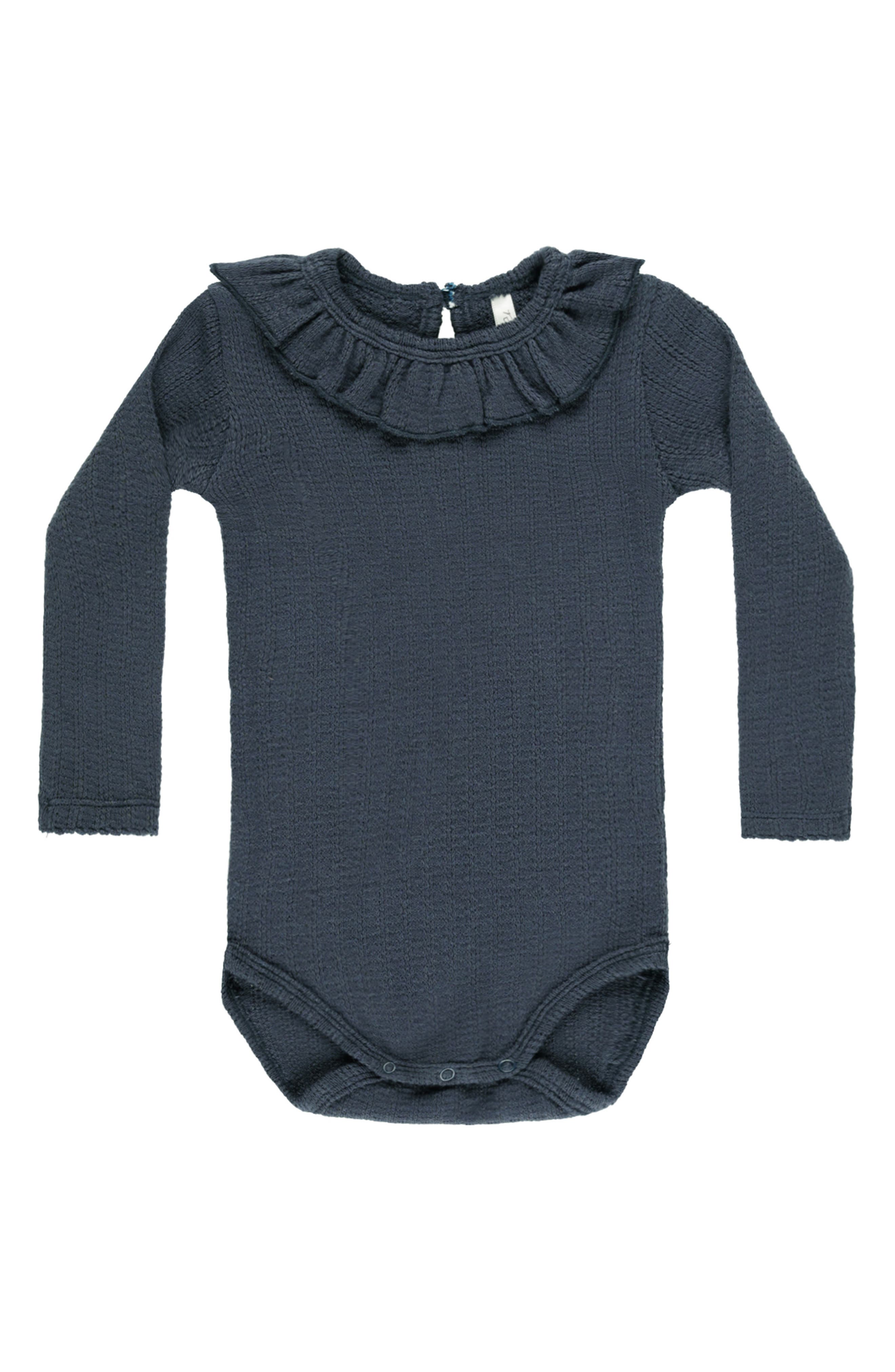 Rylee + Cru Kids' Ruffle Collar Long Sleeve Bodysuit
