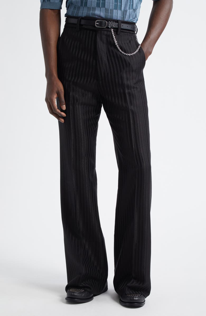 AMIRI Stripe Creased Flare Pants, Main, color,