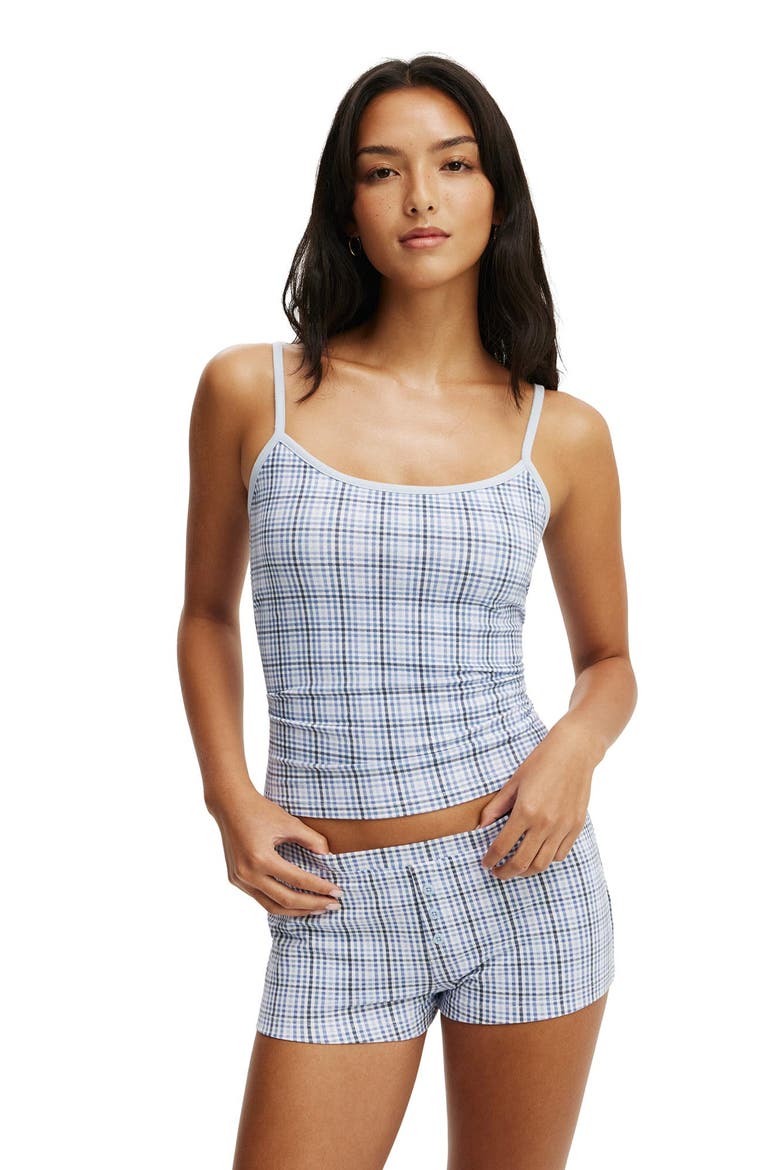 Women's Dreamy Soft Boyshort, Alternate, color, Isla Micro Check Daydream