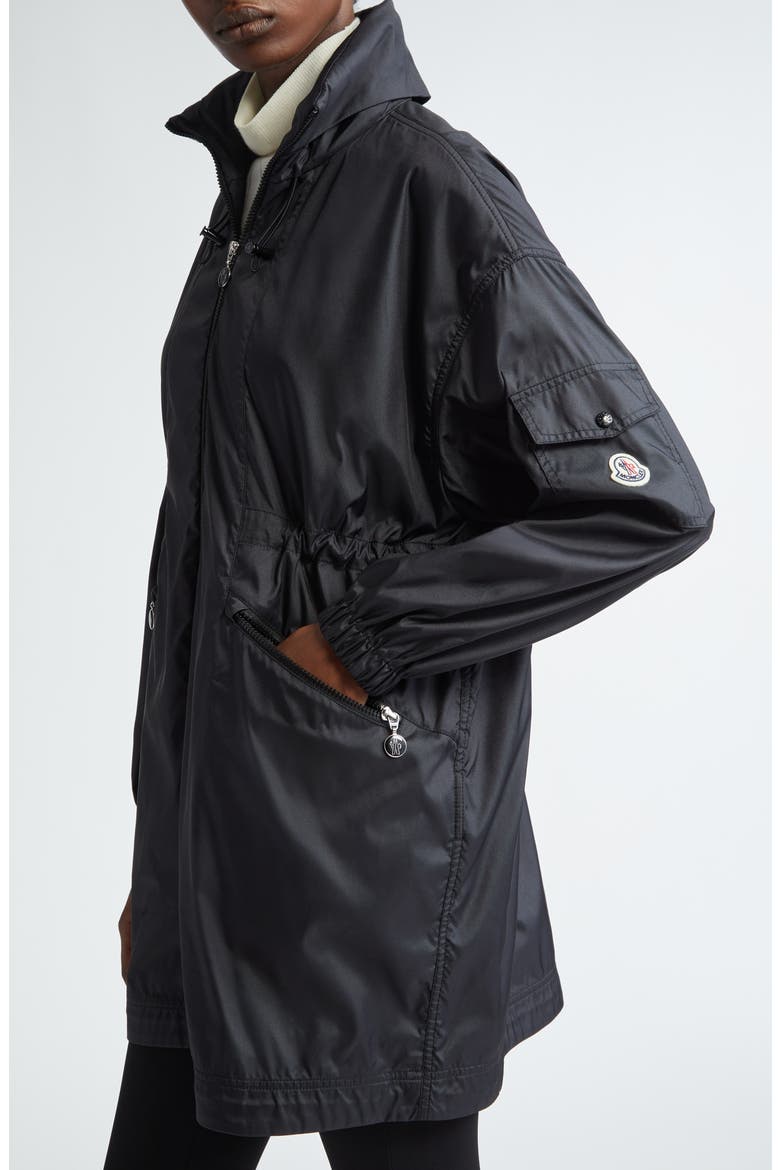 Adhemar Longline Hooded Parka, Alternate, color, BLACK