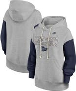 Nike Women's Nike Heather Gray/Navy Penn State Nittany Lions Oversized Legacy Phoenix Pullover Hoodie