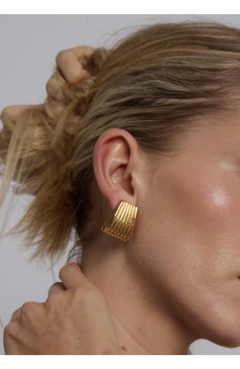 HEAVEN MAYHEM Ribbed Earrings, Alternate, color,