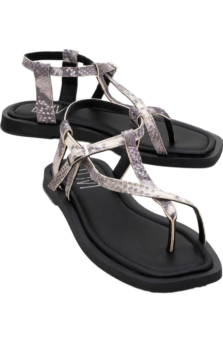 Forever & Always Shoes Morgana Leather Thong Sandal, Main, color, Black Leather