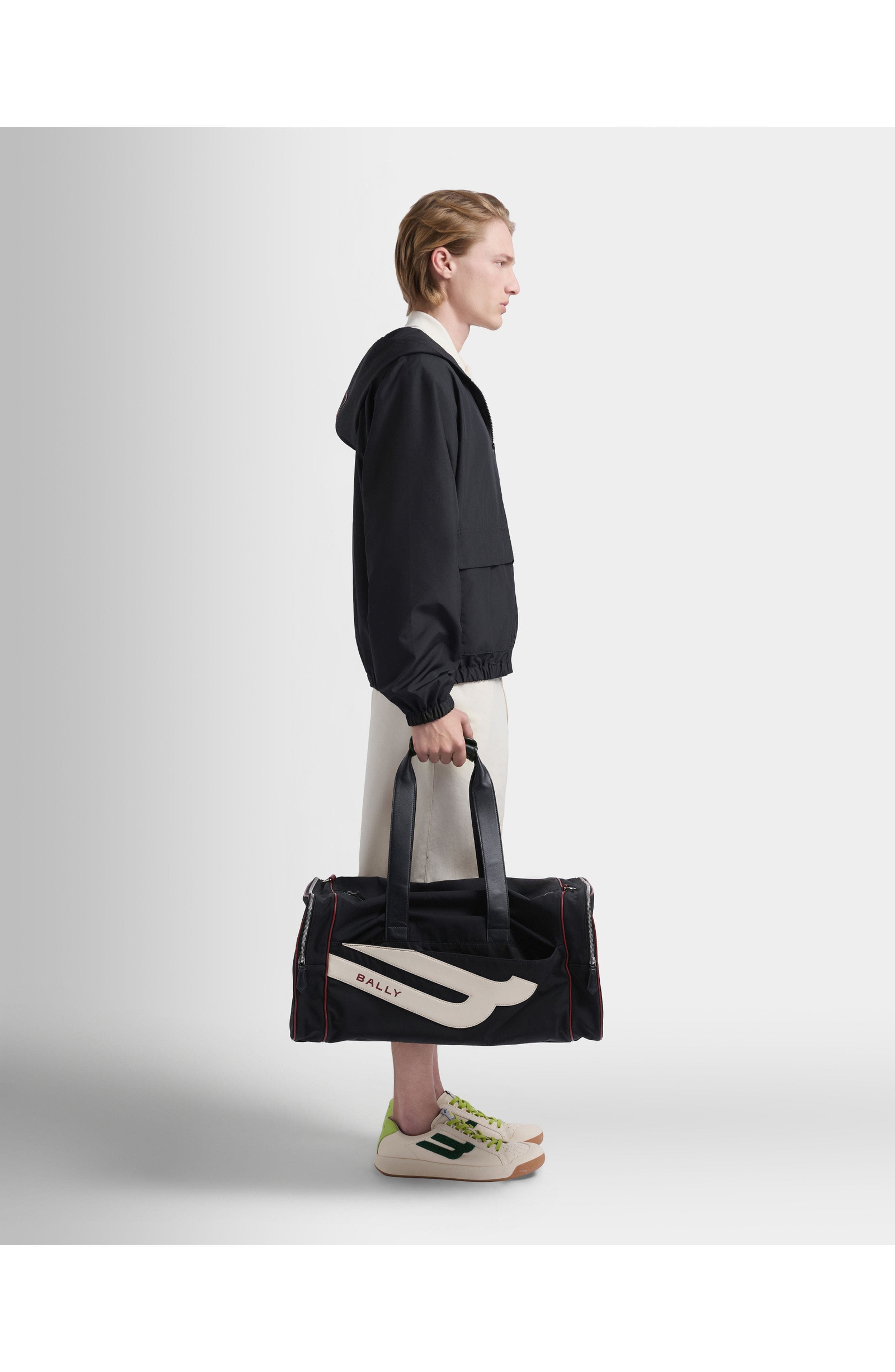 Bally Competition Duffle Bag in Nylon, Alternate, color, Black