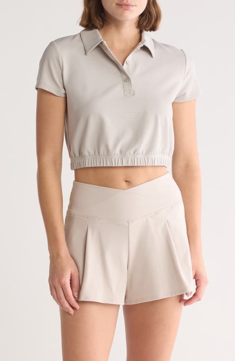 Jane Waffle Crop Polo