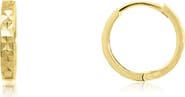 The Lovery Fine Jewelry Sparkle Cut Huggie Hoop Earrings