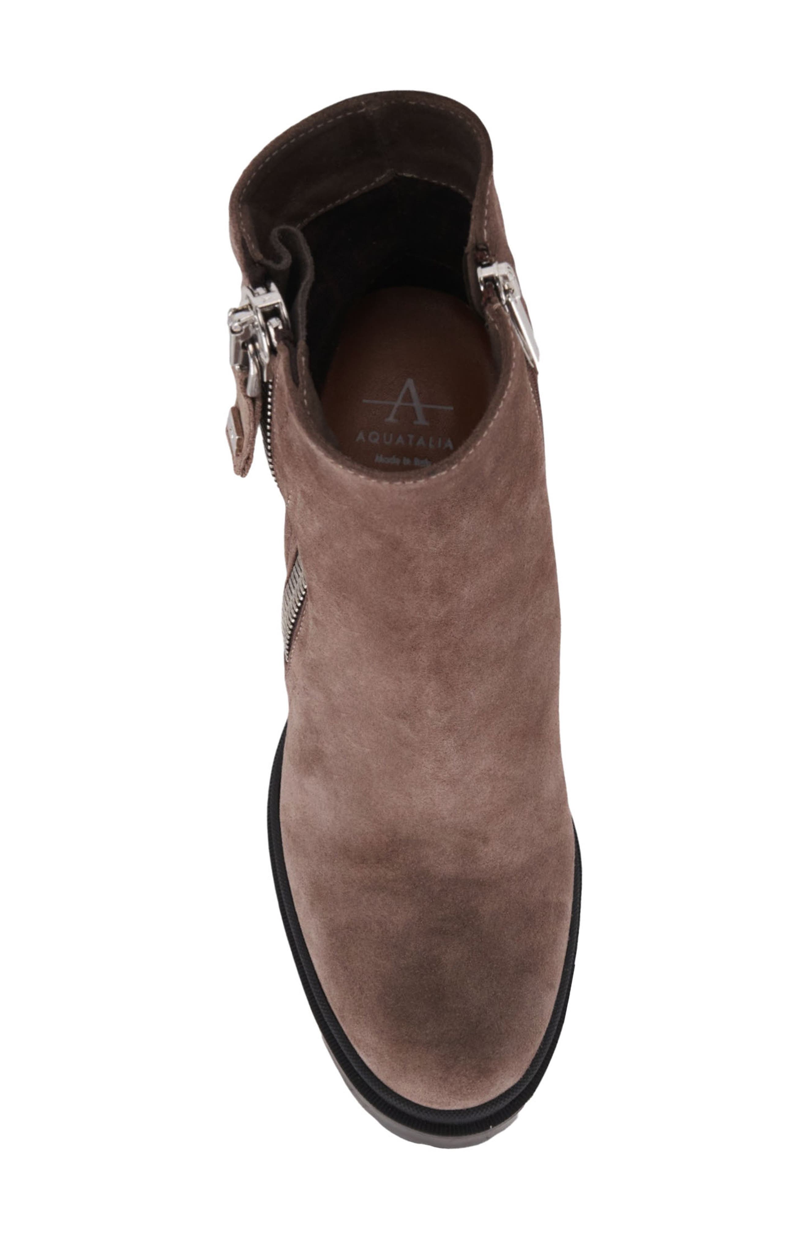 Aquatalia Emma Weatherproof Platform Bootie, Alternate, color, Taupe Suede