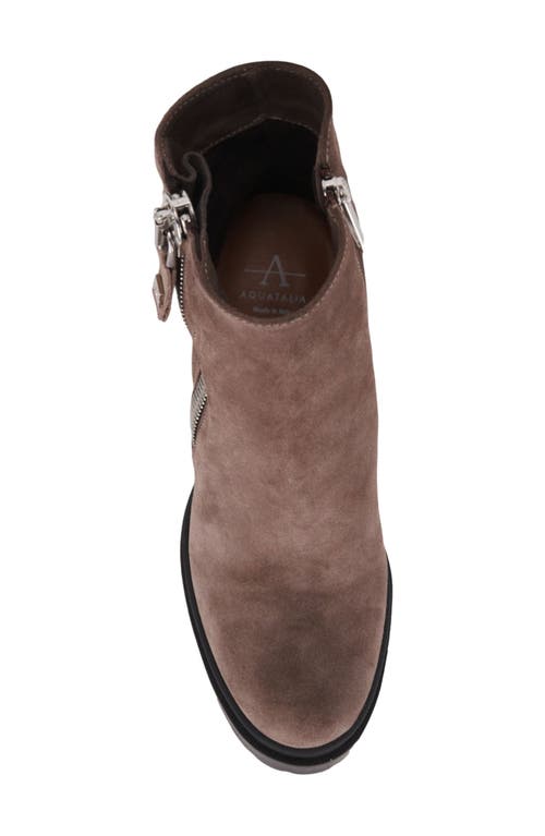 Aquatalia Emma Water Resistant Platform Bootie In Brown